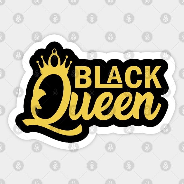 Black Queen, Black History Month Sticker by UrbanLifeApparel